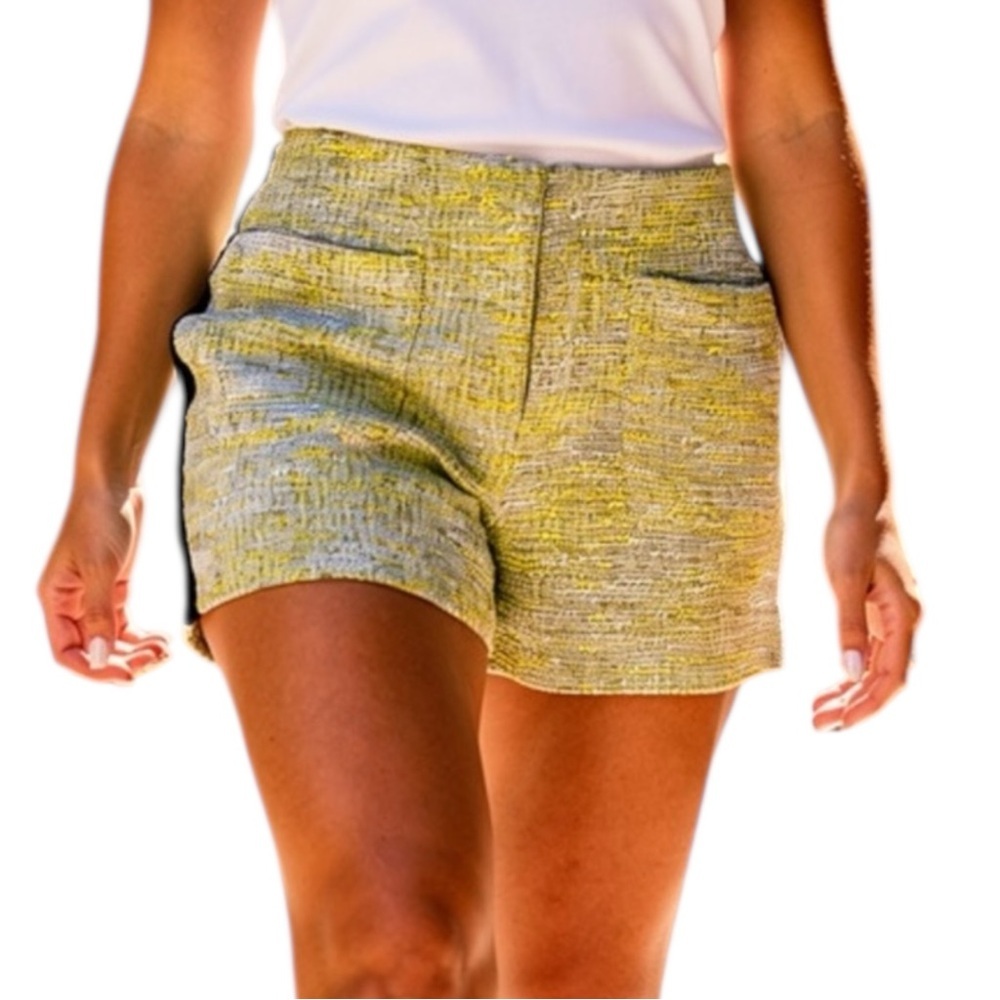 RACHEL Rachel Roy Tweed Chino Shorts in Spring Resort Yellow Size 2--BRUNCH VIBE